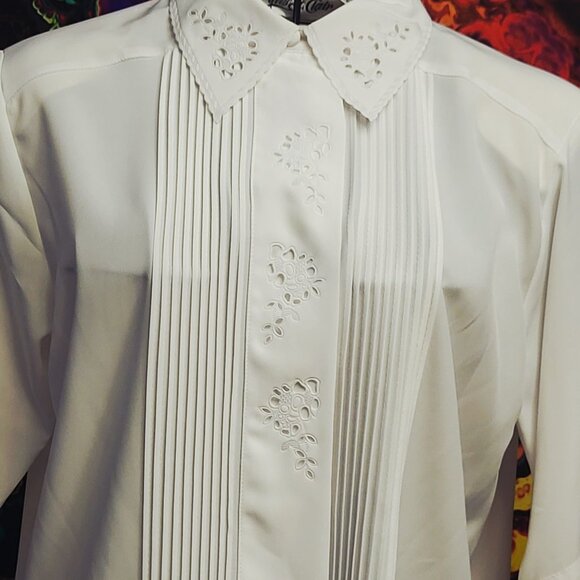 Yves St Clair ~ Sz 10 ~ Vintage Short Sleeve ~ Button Up Blouse ~ NWT - Picture 4 of 12